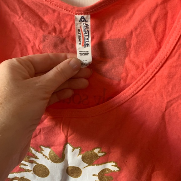 EUC Simply Southern Coral Tunic Large - Picture 2 of 3